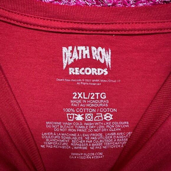 Death Row Records Hip Hop Tshirt size Red Tee 2X - Picture 4 of 5